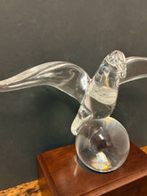 Load image into Gallery viewer, Hand Formed Crystal Eagle on Ball Designed by James Houston for Stueben Crystal
