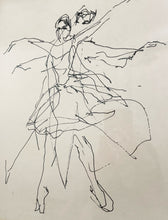 Load image into Gallery viewer, Original Sketch of Two Ballet Dancers "Pas De Deux" by Jeff Tierman, signed
