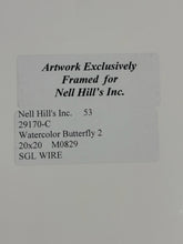Load image into Gallery viewer, Watercolor of Butterfly #2 in Grey Distressed Frame from Nell Hill's