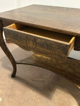 Load image into Gallery viewer, Vintage Quartersawn Oak Library Table with Cabriole Legs