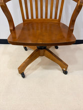 Load image into Gallery viewer, Wood Swivel Desk Chair on Wheels from Pottery Barn