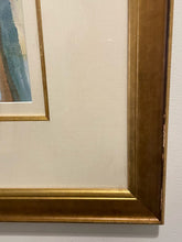 Load image into Gallery viewer, Gold Framed Abstract Watercolor by M.A. Wilkinson, signed