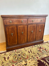 Load image into Gallery viewer, Georgian Banded Mahogany Flip Top Server on Wheels from Craig Furniture
