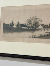 Load image into Gallery viewer, Framed Etching "The Old Millbrook" by Ernest C. Rost, signed