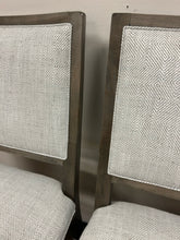 Load image into Gallery viewer, Pair of "Samson Counter Stools" in Greylan Maple with "Dove" Upholstery from Bassett Furniture