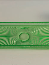 Load image into Gallery viewer, Set of 3 Green Uranium Glass Jars with Tray