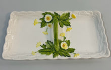 Load image into Gallery viewer, Set of 12 Vintage "Rustic Daisy" Rectangular Luncheon Plates & Cups with Serving Tray & Creamer from George Lefton