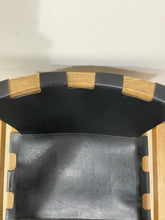 Load image into Gallery viewer, Pair of Vintage Genuine Leather Sling Chairs with Oak Frames from Russel Wright