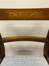 Load image into Gallery viewer, Regency Style Accent Chair with Blue Upholstery