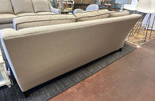 Load image into Gallery viewer, Custom Three Cushion Beige & Grey Upholstered Sofa from Dapha Upholstered Furniture, High Point, NC