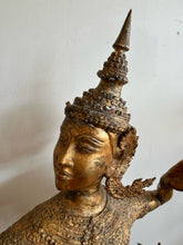 Load image into Gallery viewer, Vintage Gilt Bronze Thai Statue of Prince Phra Rama