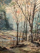 Load image into Gallery viewer, Gold Framed Forest Scene by Michael Schofield, signed & numbered