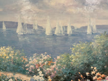 Load image into Gallery viewer, Framed Oil Painting "Grandview Regatta" by Charles Zhan, signed