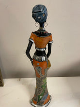 Load image into Gallery viewer, Hand Painted African Woman Figurine