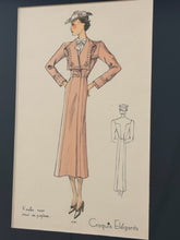 Load image into Gallery viewer, Art Deco "Croquis Elegants" Print, Woman in Pink