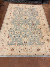 Load image into Gallery viewer, Slate Blue and Cream Wool Area Rug