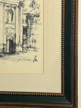 Load image into Gallery viewer, Framed Etching of Grand Home in Belgium, signed