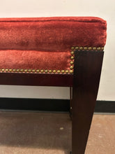 Load image into Gallery viewer, Velvet Upholstered Bench with Nailhead Trim