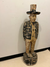Load image into Gallery viewer, Vintage Carved Wood Folk Art Uncle Sam Sculpture
