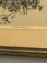 Load image into Gallery viewer, Framed Etching of the Church of Our Lady, Prague Czech Republic, signed