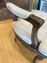 Load image into Gallery viewer, French Provincial Style Game Table with Four Cane Back Armchairs