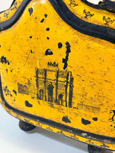 Load image into Gallery viewer, 19th Century Antique Tole Coal Scuttle with Black Transfer Military Scenes