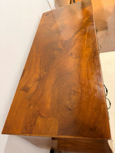Load image into Gallery viewer, Hollywood Regency Style Burlwood Lowboy Chest of Drawers