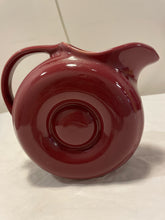 Load image into Gallery viewer, Vintage Burgundy Doughnut Pitcher from Hall Pottery