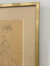 Load image into Gallery viewer, Framed Etching of Two Figures by Leonor Fini