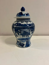 Load image into Gallery viewer, Blue & White Porcelain Ginger Jar with Traditional Chinese Landscape Scene