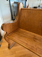 Load image into Gallery viewer, Vintage Oak Church Pew