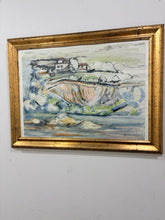 Load image into Gallery viewer, Framed Original Watercolor "Castel di Sangro" (in the Province of L'Aquila in Abruzzo, Italy) by C. Savastano, signed