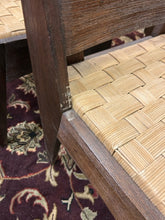 Load image into Gallery viewer, Four Vintage MCM Wood Chairs with Woven Rush Seats