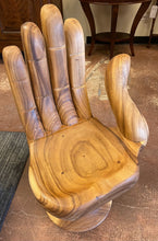 Load image into Gallery viewer, Carved Teak Buddha Hand Chair