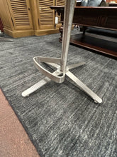 Load image into Gallery viewer, Three Swivel Counter Stools with Metal Base & Foot Rest in Cream Faux Leather Vinyl from Cumberland