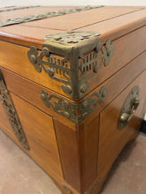 Load image into Gallery viewer, Chinese Camphor Wood Chest with Brass Fittings from Taipei