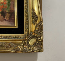 Load image into Gallery viewer, Framed Canvas Reproduction of Vintage Painting with Green Door