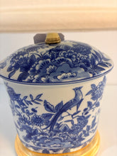 Load image into Gallery viewer, High Blue White English Urn Table Lamp from Sirah