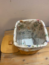 Load image into Gallery viewer, Tall Floral Longaberger Basket with Wooden Lid
