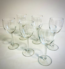 Load image into Gallery viewer, Six Vintage Wine Glasses from Cristal d'Arques Durand Angelique