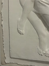 Load image into Gallery viewer, Vintage Framed Cast Paper Relief "Mother & Child 1982" by Bruno Lucchesi, signed & numbered 1/50