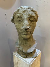Load image into Gallery viewer, Vintage Cement Bust/Planter