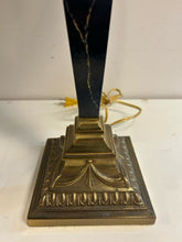Load image into Gallery viewer, Tall Empire Style Lamp with Black Shade