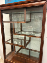 Load image into Gallery viewer, Vintage Asian Chinoiserie Style Rosewood Glass Front Display Cabinet