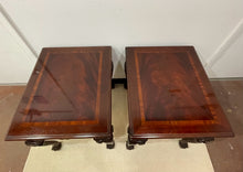 Load image into Gallery viewer, Pair of Mahogany End Tables with Claw Feet from Thomasville
