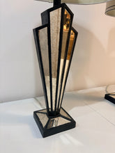 Load image into Gallery viewer, Pair of Contemporary Mirrored Black Table Lamps