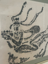 Load image into Gallery viewer, Chinese "Aspara" Hanging Scroll Rubbing in Gold Frame with Plexiglass