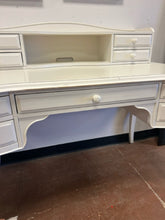 Load image into Gallery viewer, Cream Colored Desk with Removable Hutch from Pottery Barn