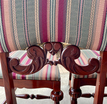Load image into Gallery viewer, Five Renaissance Revival Style Upholstered Wood Frame Dining Chairs