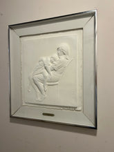 Load image into Gallery viewer, Vintage Framed Cast Paper Relief "Mother & Child 1982" by Bruno Lucchesi, signed & numbered 1/50